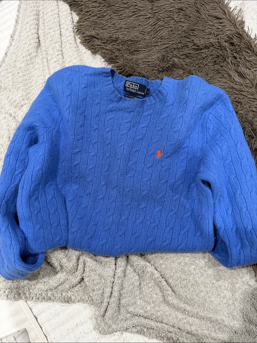 Polo Ralph Lauren Blue Cable Knit Sweater